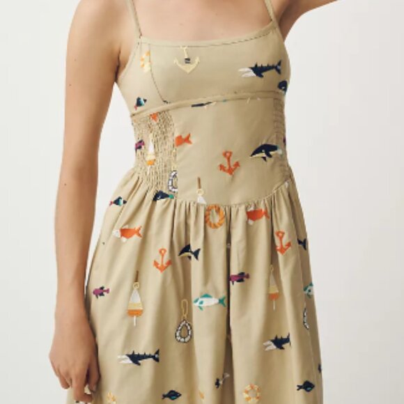 Anthropologie Dresses & Skirts - NWT ANTHROPOLOGIE X MAEVE Sleeveless Square-Neck Drop-Waist Midi Dress